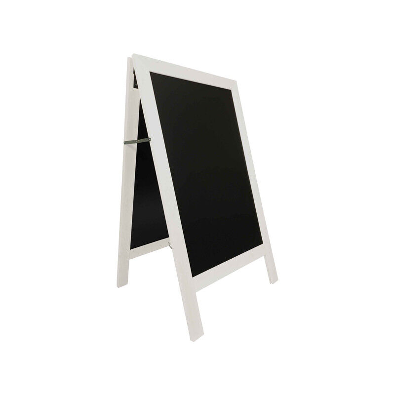 Chevalet stop trottoir avec cadre bois couleur ivoire dimensions 127 x 75 cm