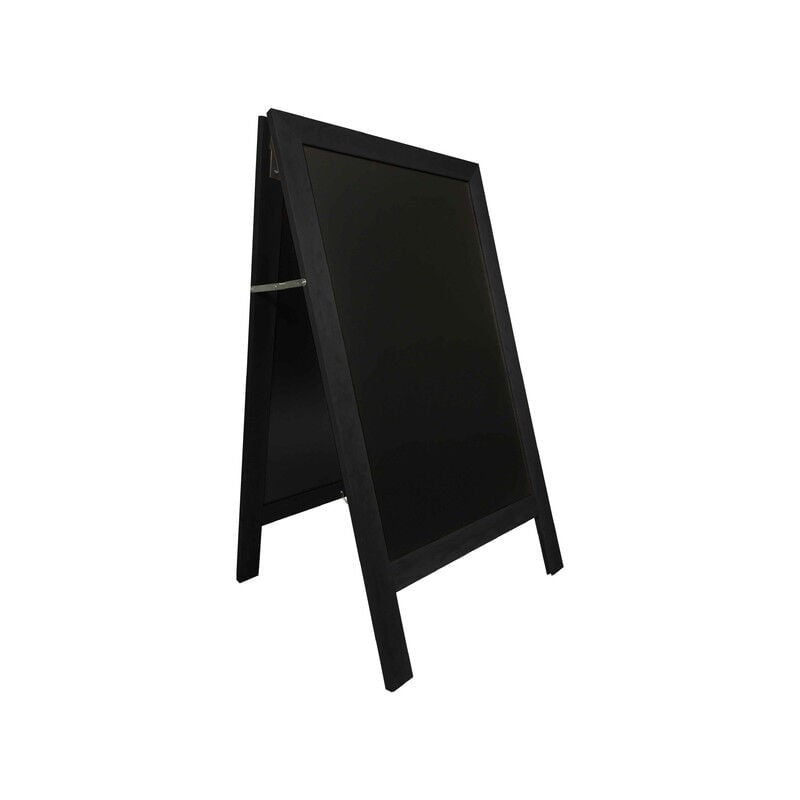 Chevalet stop trottoir avec cadre bois couleur noir dimensions 127 x 75 cm
