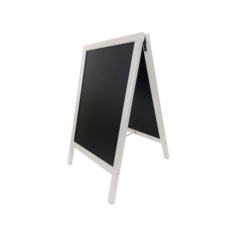 Chevalet stop trottoir avec cadre bois couleur gris cérusé dimensions 90 x 55 cm