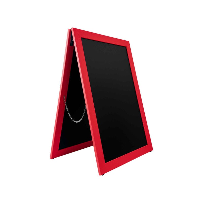 Chevalet stop trottoir avec cadre large bois rouge vin de dimensions 109 x 73 cm