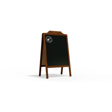 Chevalet stop trottoir cadre superieur ondule avec cadre en bois laque 100x60cm chevalet publicitai
