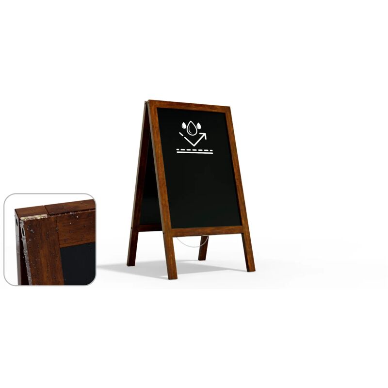 Chevalet Stop Trottoir Lourd Étanche 118x61cm, Chevalet Publicitaire Irréversible