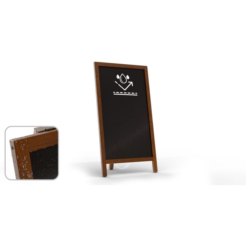 Chevalet stop-trottoir pliable étanche avec une surface à craie - 78x44 cm - support publicitaire