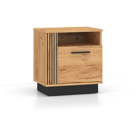 Chevet 1 porte Solal Bois et Noir