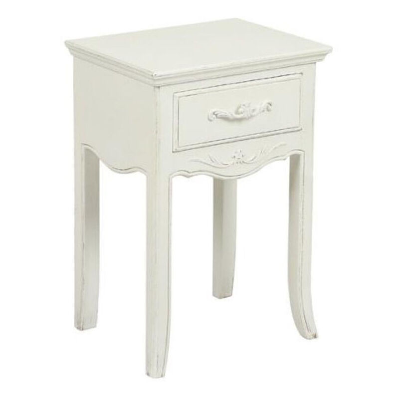 Chevet 1 tiroir - mdf - Blanc - Interior's