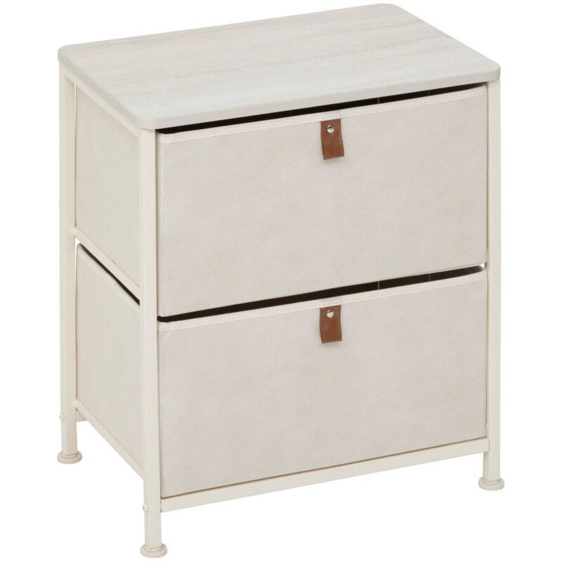 Chevet Tissa 2 tiroirs beige - 5 five simply smart