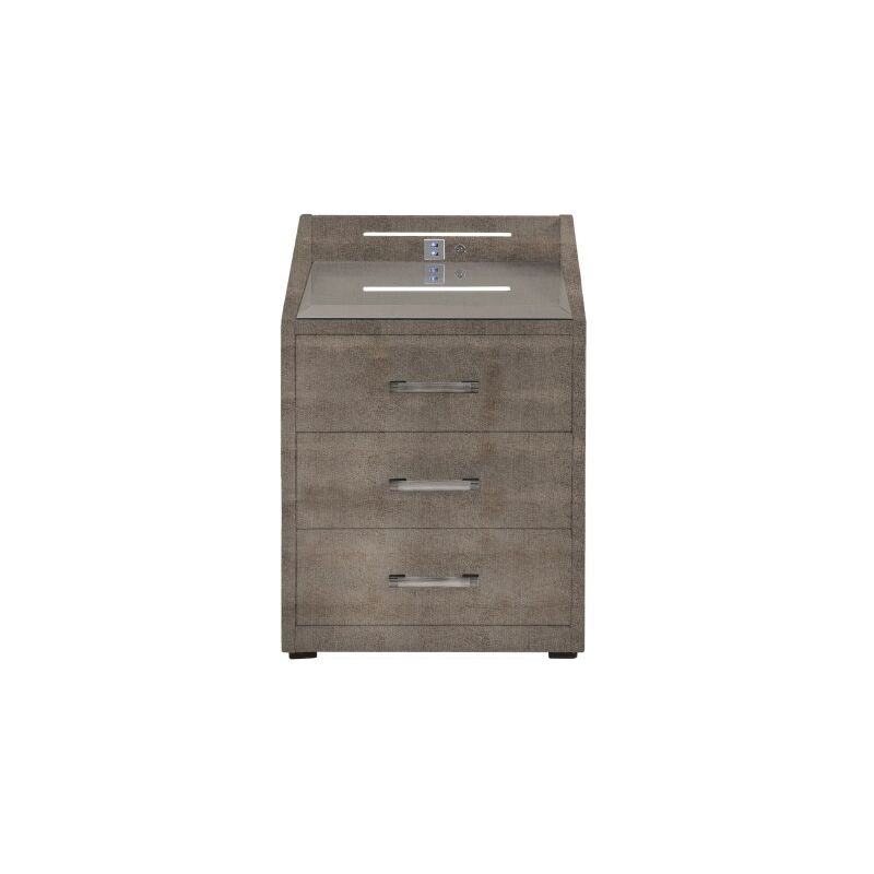 Chevet 3 tiroirs Moon avec usb en Legacy 04 Stone
