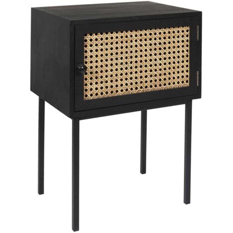 Chevet Cannage 1 Porte Noir