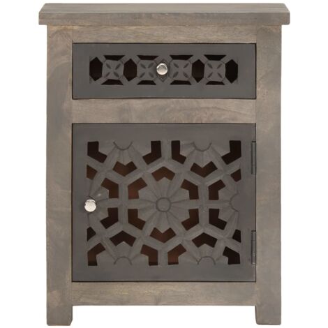 Chevet Commode de nuit - Table d'appoint - 40x30x50 cm Bois de manguier massif Chic-807230