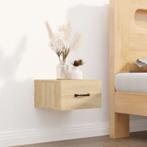 Chevet Commode de nuit - Table d'appoint - murale Chêne sonoma 35x35x20 cm Chic-157724