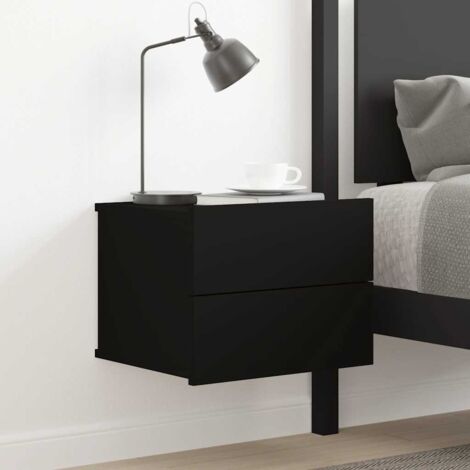 Chevet Commode de nuit - Table d'appoint - Noir 40 x 30 x30 cm Aggloméré Chic-910730