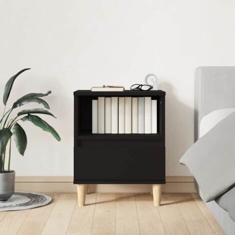 Chevet Commode de nuit - Table d'appoint - Noir 40x35x50 cm Chic-491396