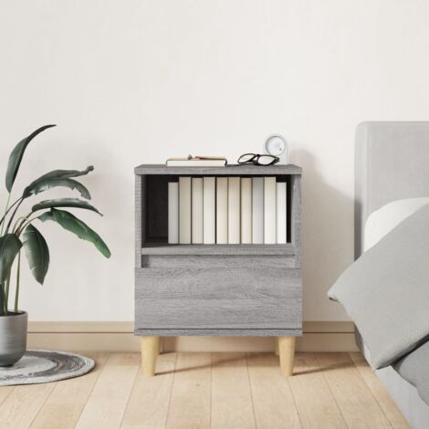 Chevet Commode de nuit - Table d'appoint - Sonoma gris 40x35x50 cm Chic-318541