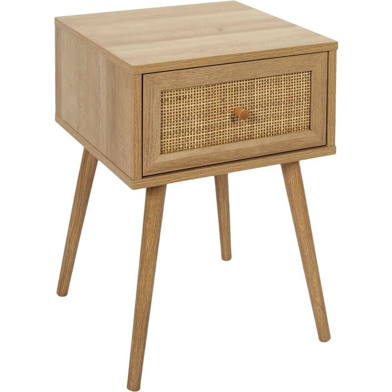 Chevet en bois 1 tiroir Bali (Lot de 2)