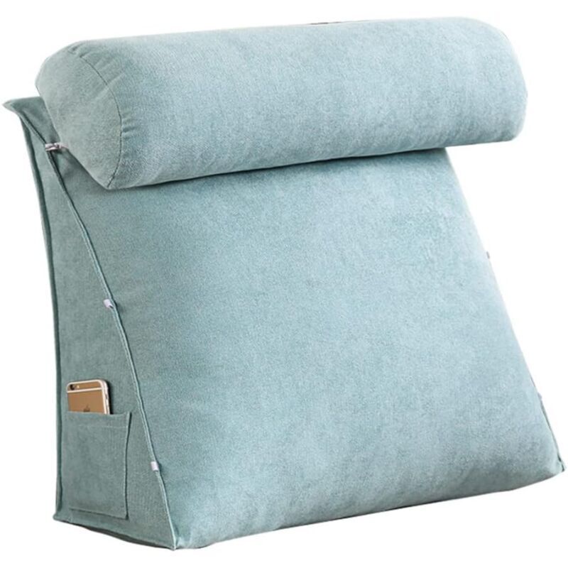 Chevet grand dossier triangle coussin canapé taille coussin bureau dos coussin lit cou coussin oreiller, lac bleu
