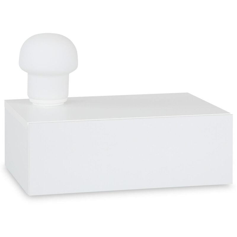 Chevet suspendu oceane, en bois blanc mat