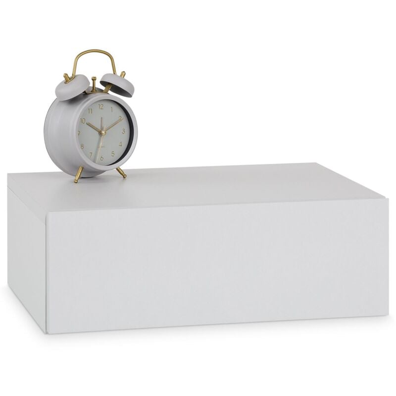 Chevet suspendu oceane, en bois gris clair mat