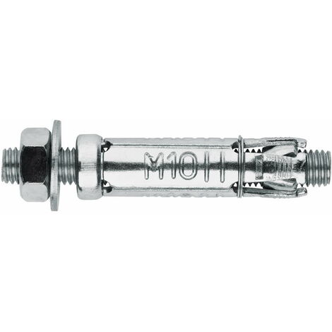 Cheville à ailettes en acier pour charges lourdes - Tige filetée - Zingué M8 x 50 Ø14 - Boite de 50