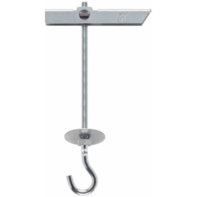 Index - Boite de 50 - Cheville à bascule pour fixation en plafond dans matériaux creux - Crochet - Zingué M6