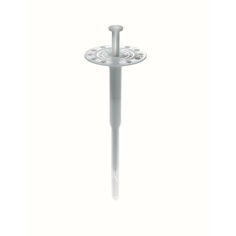 Cheville à frapper en PVC avec clou acier pré-monté, 175mm, Boîte de 100, Webertherm H1ECO, Weber