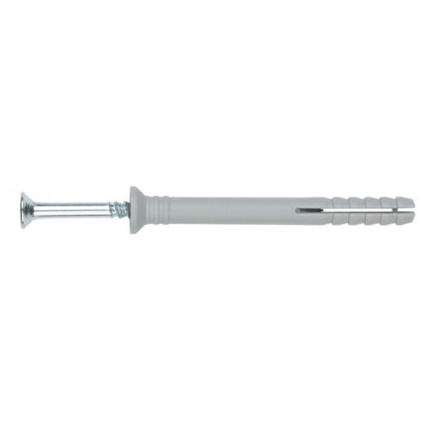 Cheville à frapper - Fix'Pro - Longueur 80 mm - Diamètre 8 mm - Vendu par 8 - Acier et Polyamide