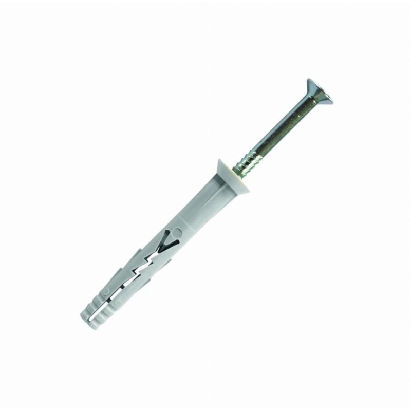 200 chevilles à frapper nylon multi-matériaux, clou tête fraisée, Inox A4 - 6 x 40 mm