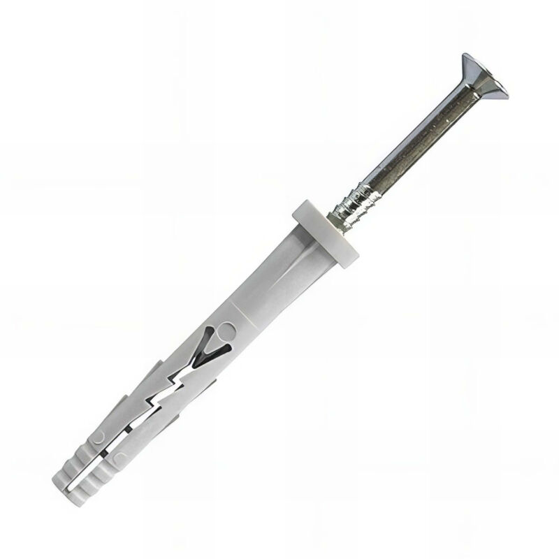 Scell-it - 100 chevilles clou acier multi-matériaux à frapper, tête plate, nylon - 8 x 100 mm