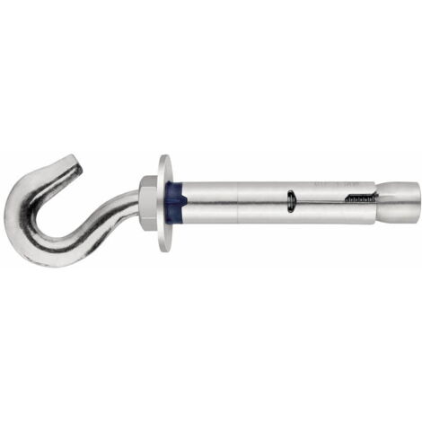 Cheville anti-rotation pour charges moyennes - Crochet forgé Inox A2 M10 x 70 Ø12 - Boite de 50