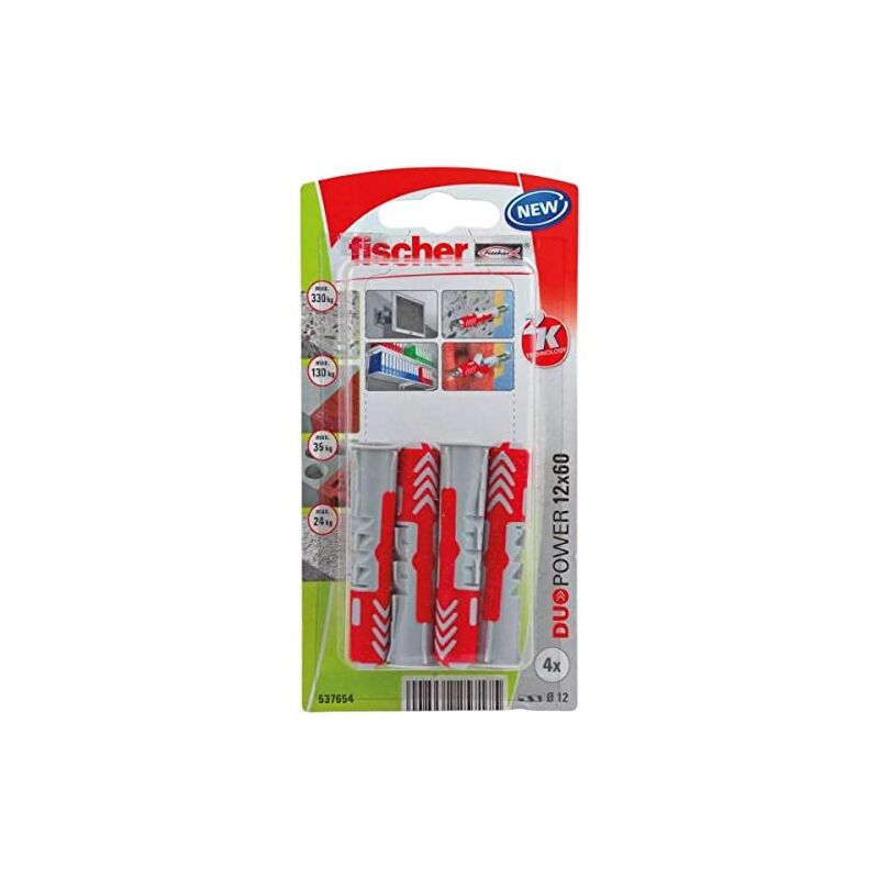 Fixation 4048962257175 537654 duopower 12X60 /4K nv, gris, taille unique - Fischer