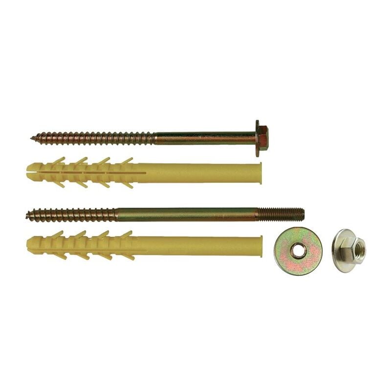 Ing Fixation - Cheville fixation chauffe-eau - diamètre 16 mm -200 mm - Plâtre et polystyrène - Sachet de 4