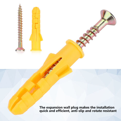Cheville Expansive + Sercis Auto-perceuse + Ensemble M10 + Fixation Rapide pour Mur et Plaque