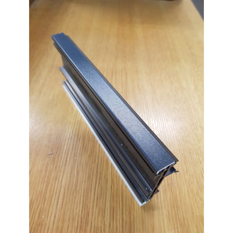 Elargisseur pvc Portes d'entrée 15 mm, longueur 220 cm, titan/titan