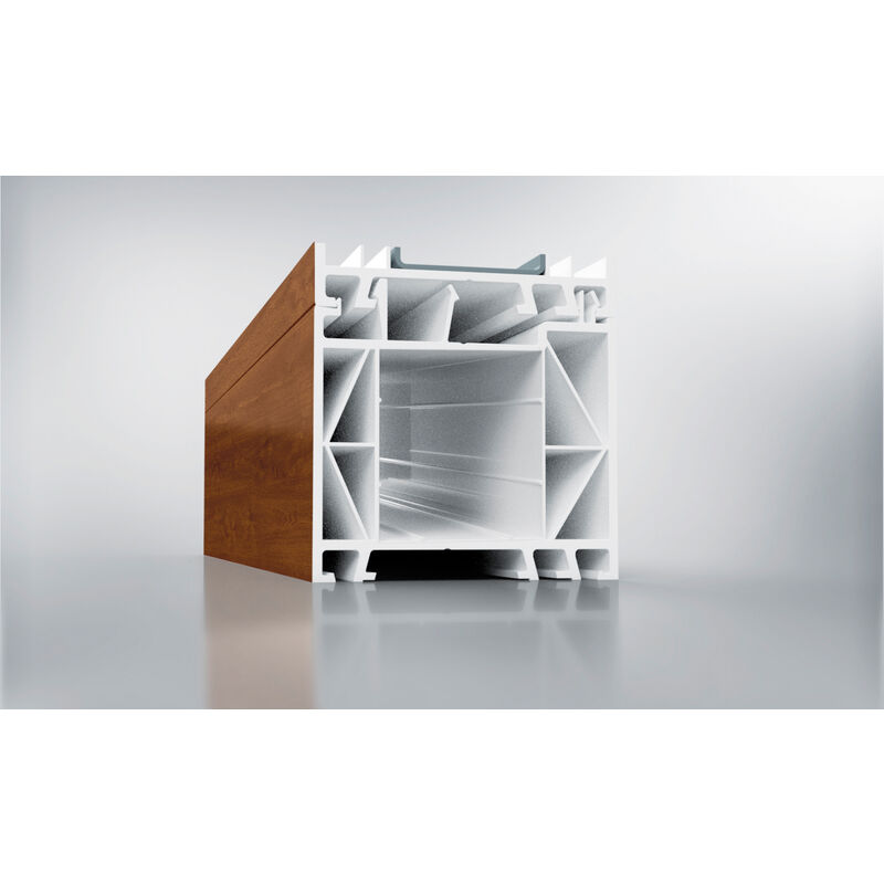 Elargisseur pvc Portes d'entrée 60 mm, longueur 220 cm, blanc/golden oak