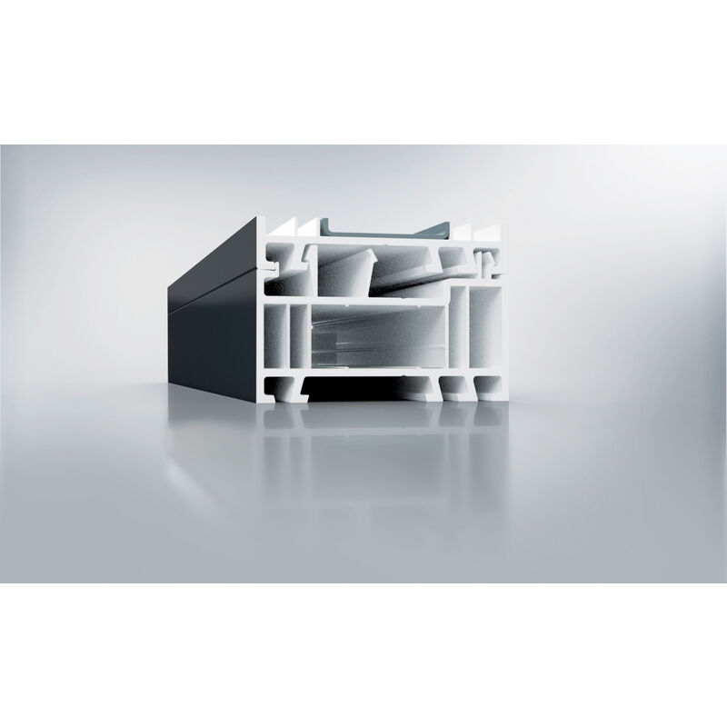 Elargisseur PVC Portes d'entrée 35 mm, longueur 220 cm, blanc/titan