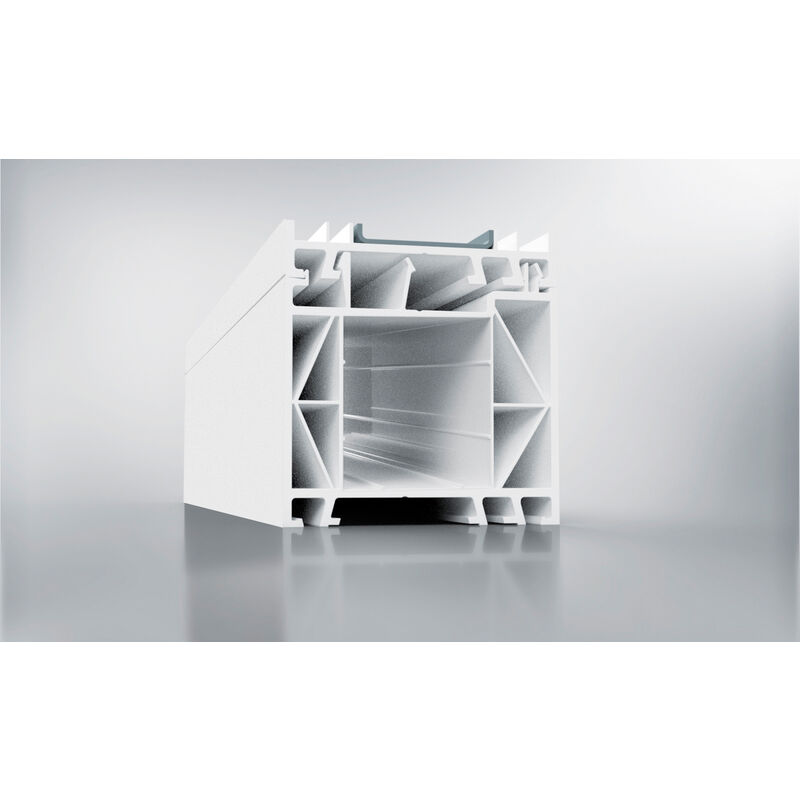 Elargisseur pvc Portes d'entrée 60mm, longueur 220 cm, blanc/blanc