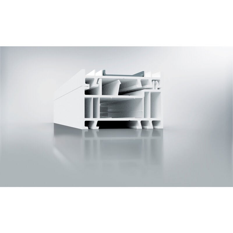 Elargisseur pvc Portes d'entrée 35 mm, longueur 220 cm, blanc/blanc