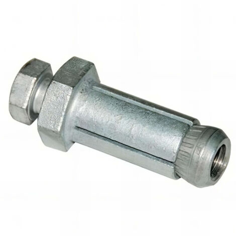 Fixtout – Cheville pour support creux M8 – Galvanisé – Longueur 50mm – Épaisseur de serrage 5 à 26mm – Pour acier creux - BQ1G08