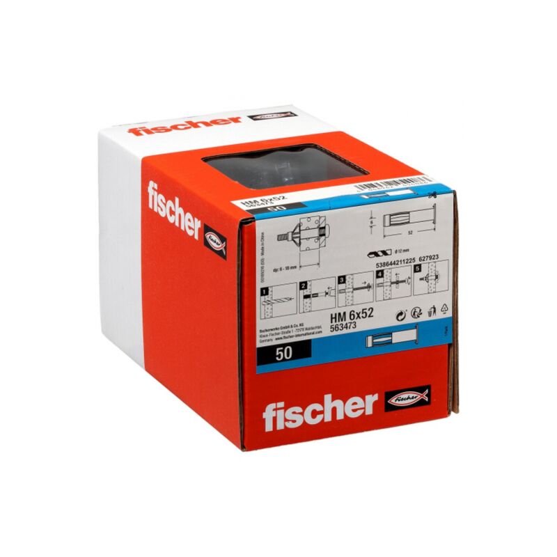 Fischer - Cheville métallique pour corps creux hm 4x32S - Boite de 50