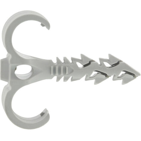 Cheville nylon double (bidon de 100) Ø 8x55mm Ø 16-20mm pour fixations de 2 gaines ou cables S-clip SPIT