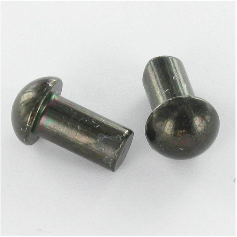 Rivet à frapper Tête ronde tr 6.5X12 Acier zingué noir-200 pièces