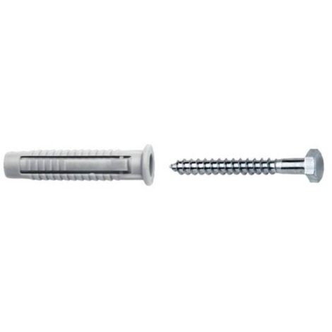 Cheville nylon FX 10 + vis à bois - Ø 7.0 x 65 mm - Boite de 25 - CELO - 910FXK