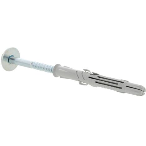 Cheville nylon rallongée PROLONG avec vis tête hexagonale et rondelle - Diamètre de la cheville : 16 mm - Longueur de la cheville : 240 mm - Épaisseur maximale de la pièce à fixer : 150 mm - boîte de