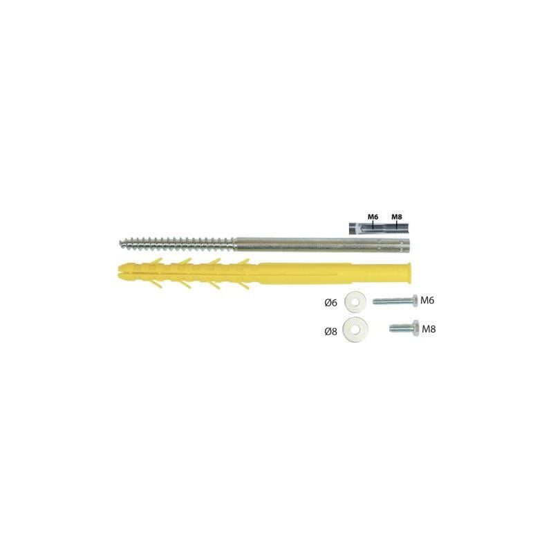 Fixation universelle M6 et M8 Ing Fixations Doublage plaque de plâtre + isolant - ø 12 x 200 mm - Boîte de 20 - A160470