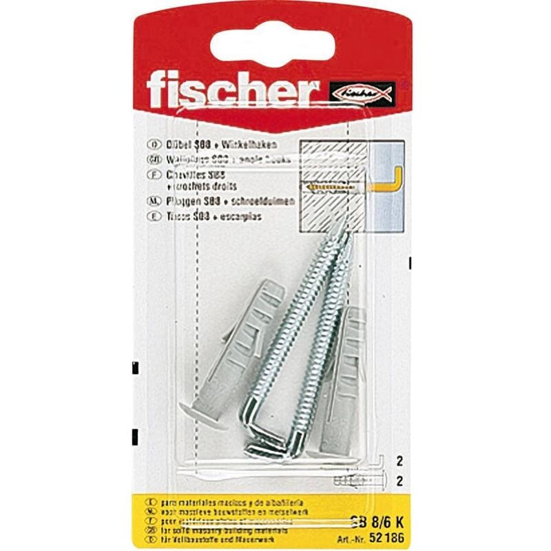 Cheville sb 8/6 k 2 pièces Fischer 52186