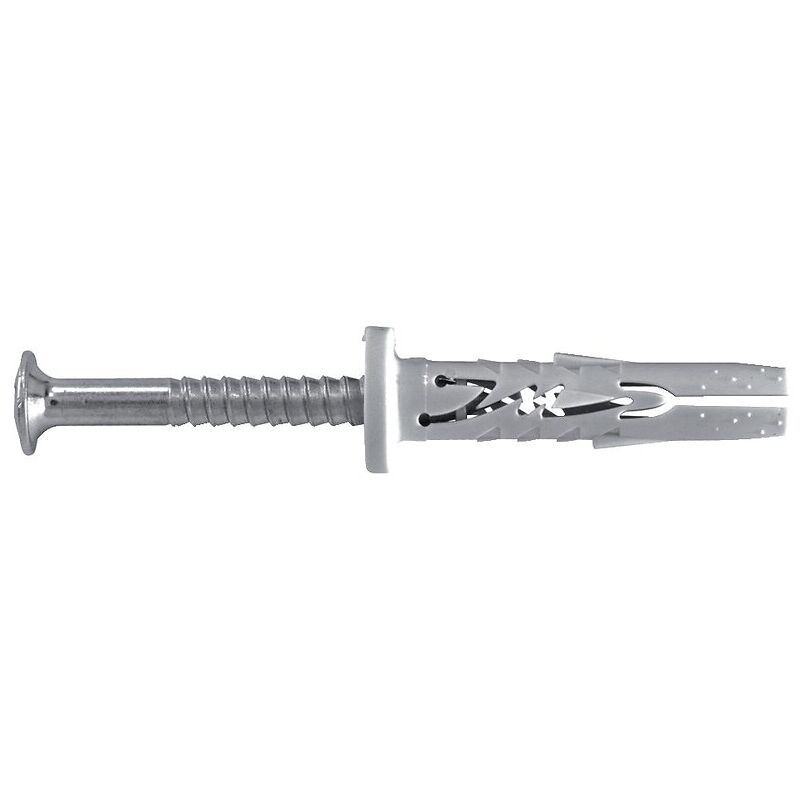 Cheville à frapper hit m-p douille plate avec vis tête ronde zinguée - Diamètre de la vis : 5 mm - Longueur de la cheville : 27 mm - bidon de 1000