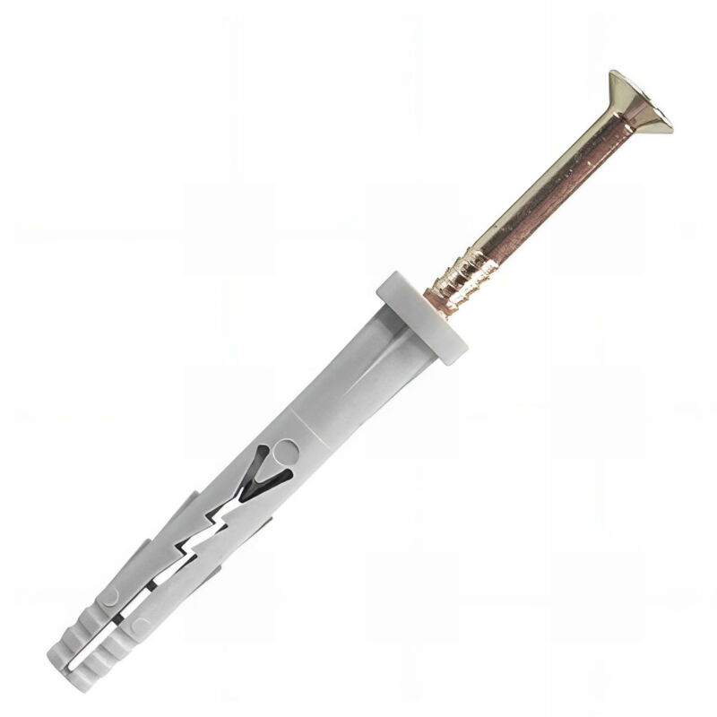 200 chevilles à frapper nylon multi-matériaux, clou tête plate, Inox A4 - 6 x 32 mm