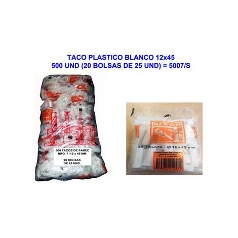 CHEVILLES BLANCHES 12X50