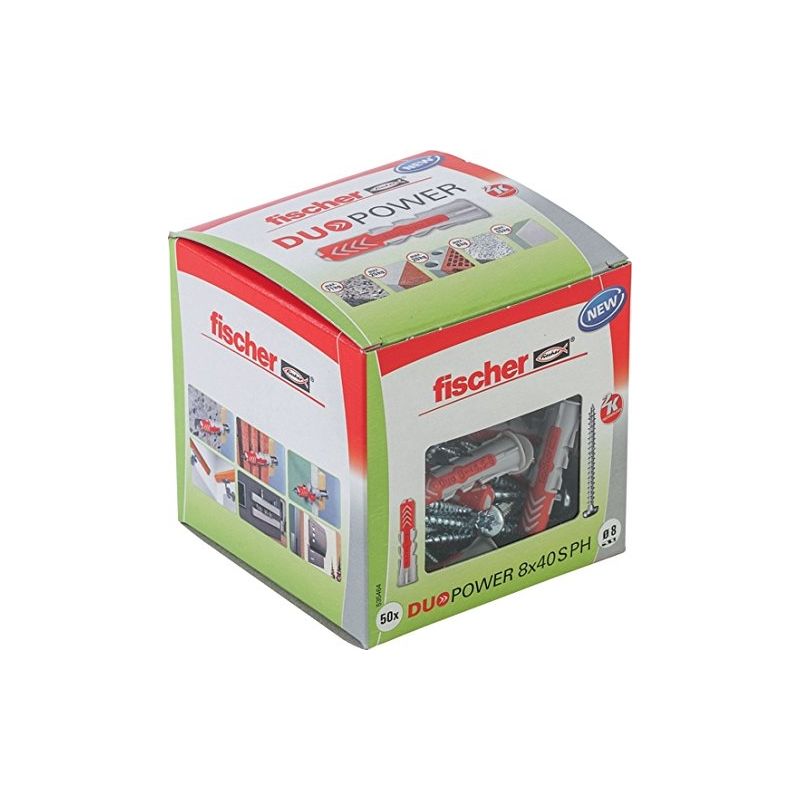 Chevilles duopower 8X40 vis tete rde Fischer fixations 535464