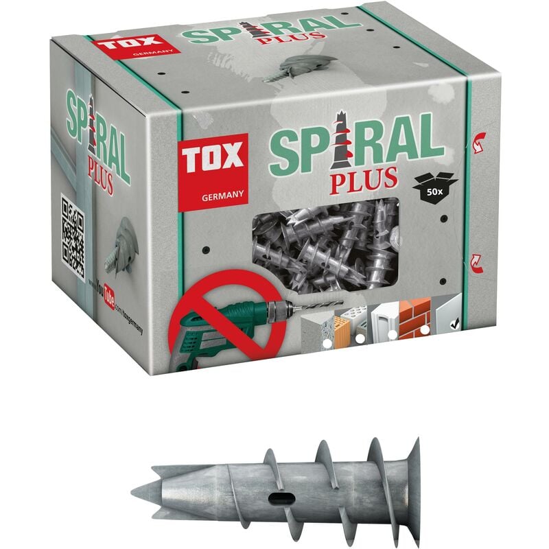 TOX - cheville pour plaques de plâtre Spiral Plus 37