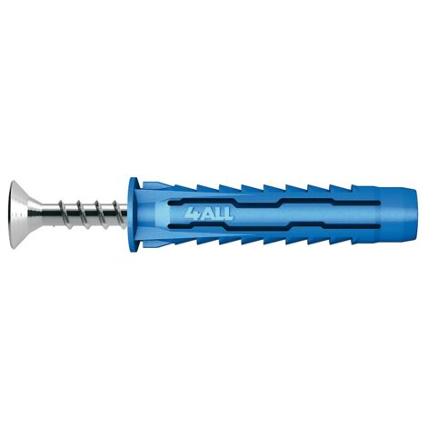 Chevilles nylon multifonctions 4ALL, diamètre 10 mm, longueur 50 mm, avec vis de 6 x 60 mm, boîte de 25 pièces - RAWL